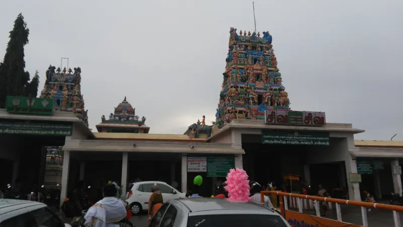 A view inside the temple premises