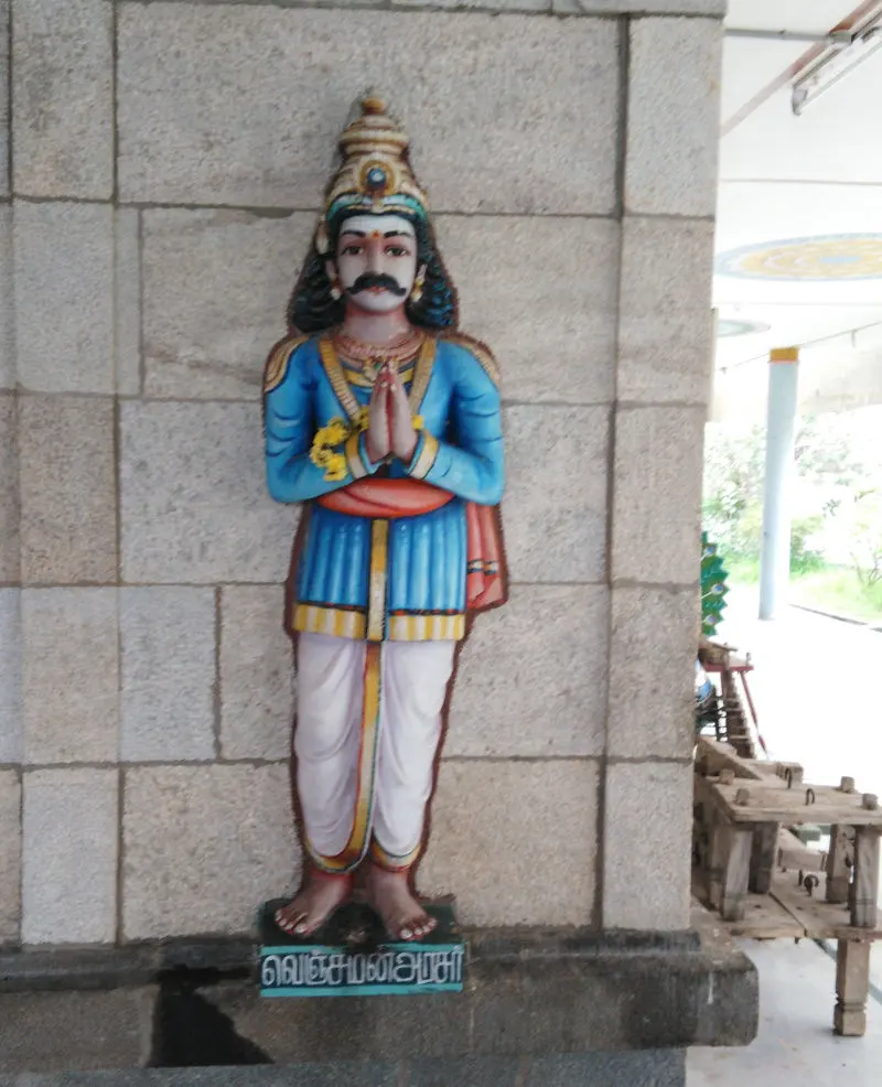 A view of the temple buildings at Venjamangudalur