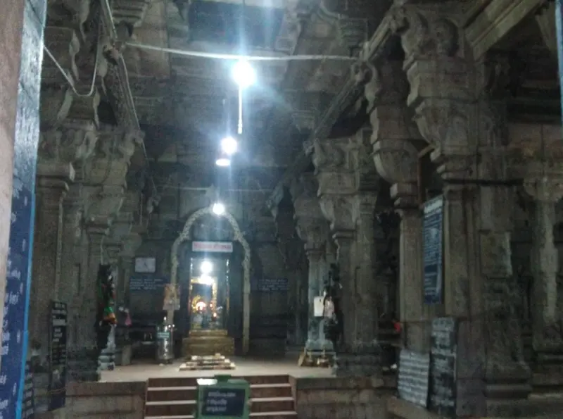 The long pillared hall leading to the inner shrine